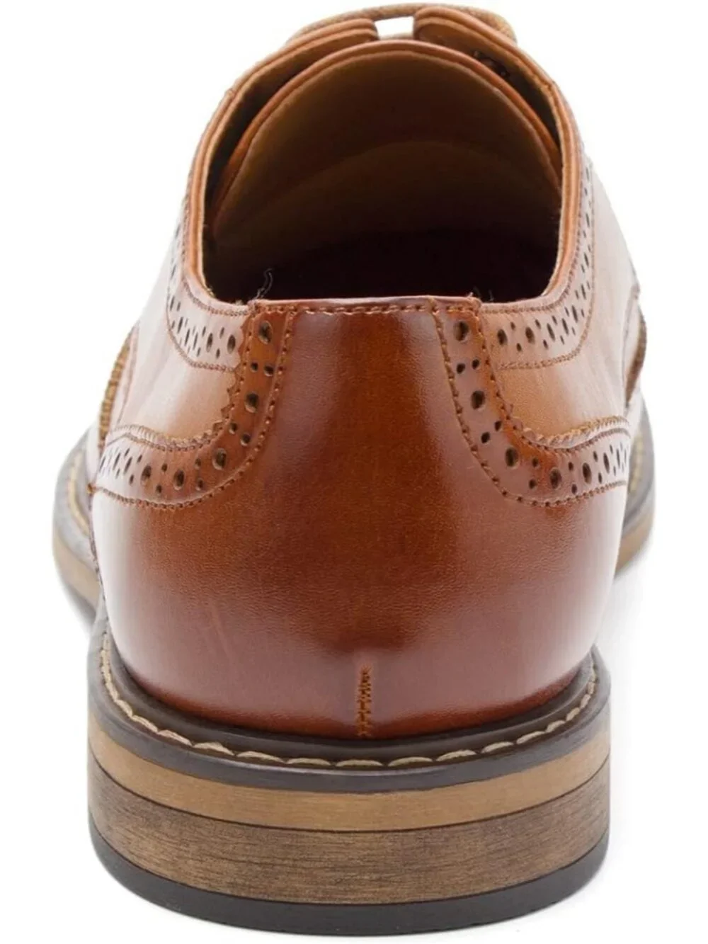 Men's Brown Oxford Business Formal Dress Rubber Casual Important Leather Shoes
